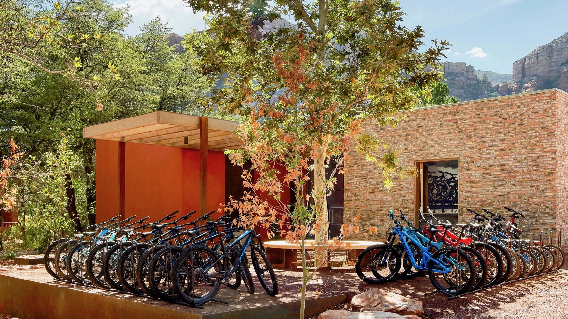 Exterior Bikes, Trail House, Enchantment Resort, Healthy Living + Travel.